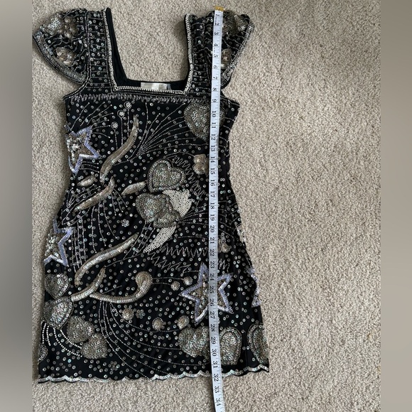 Loveshackfancy party embroidered sequence star mini Davis dress size small 4 - Picture 13 of 16